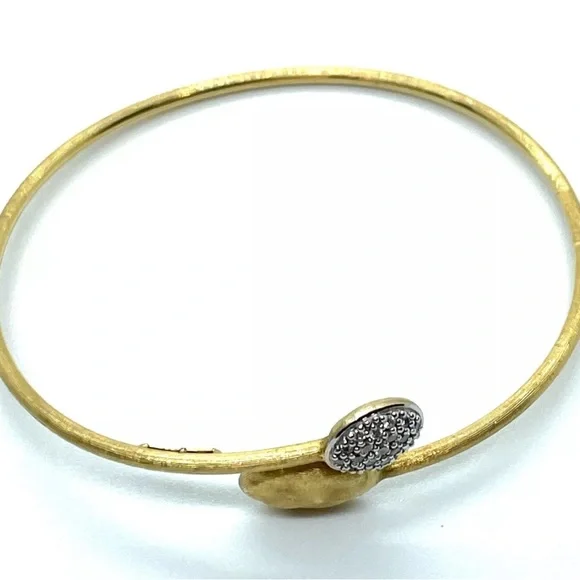 Stunning Marco Bicego 'Africa' Diamond 18K Gold Flexible Bangle - Picture 10 of 11
